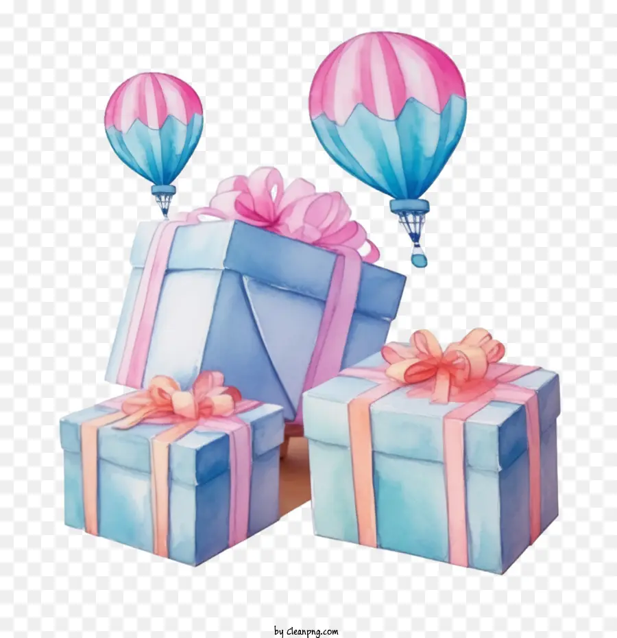 Coffrets Cadeaux，Coffrets Cadeaux Avec Ballons PNG