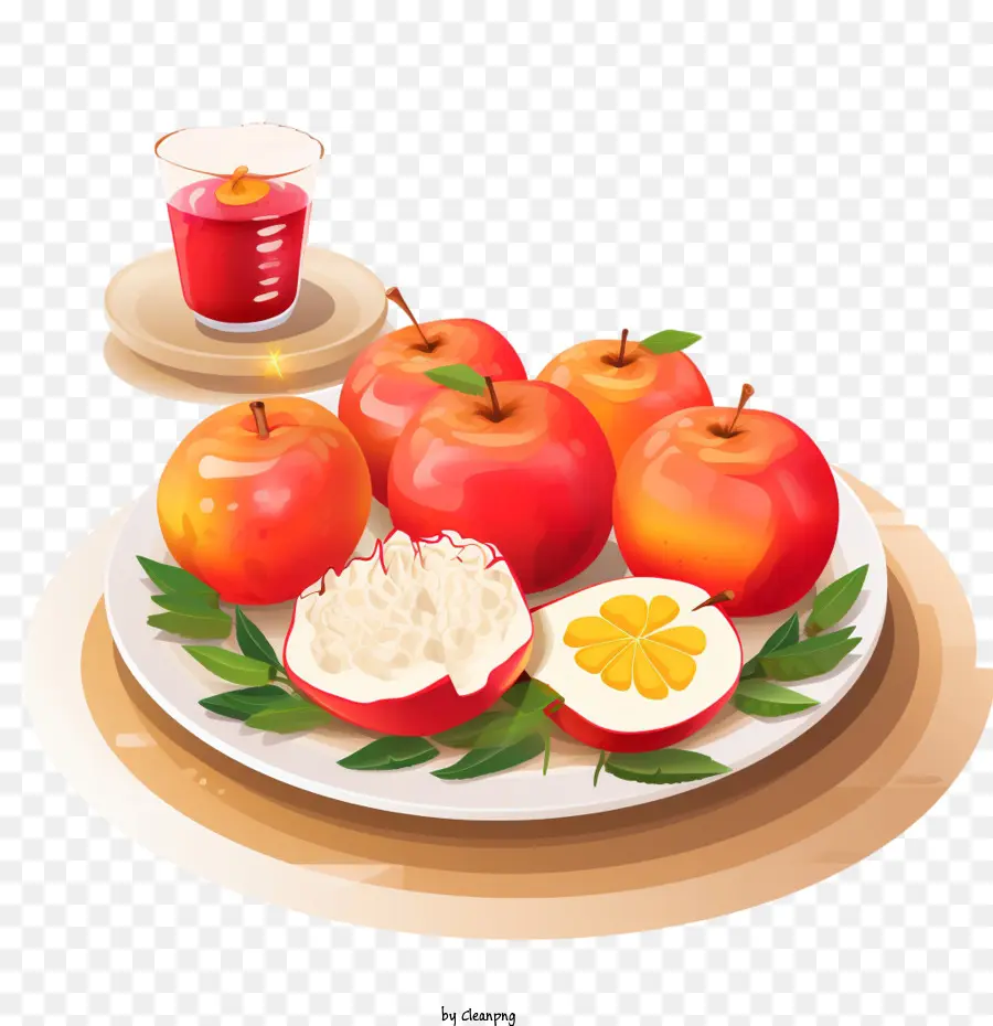 Rosh Hashana，Pommes Et Miel PNG