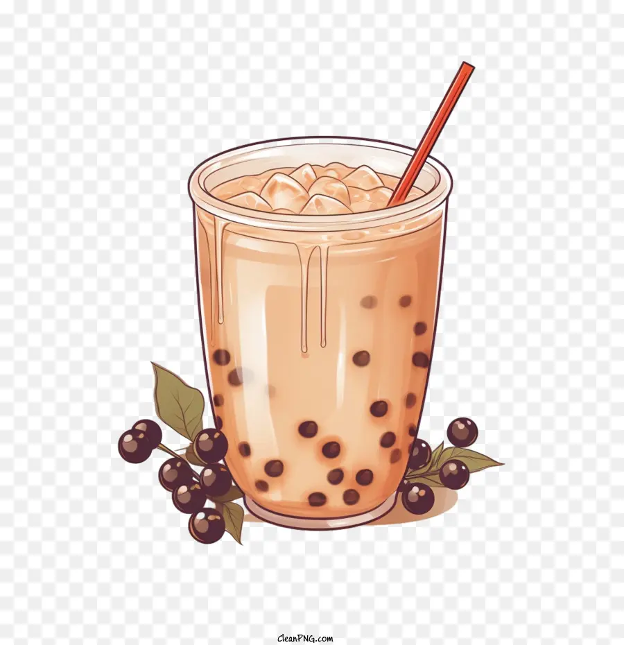 Thé Au Lait Bulle，Thé Aux Bulles PNG