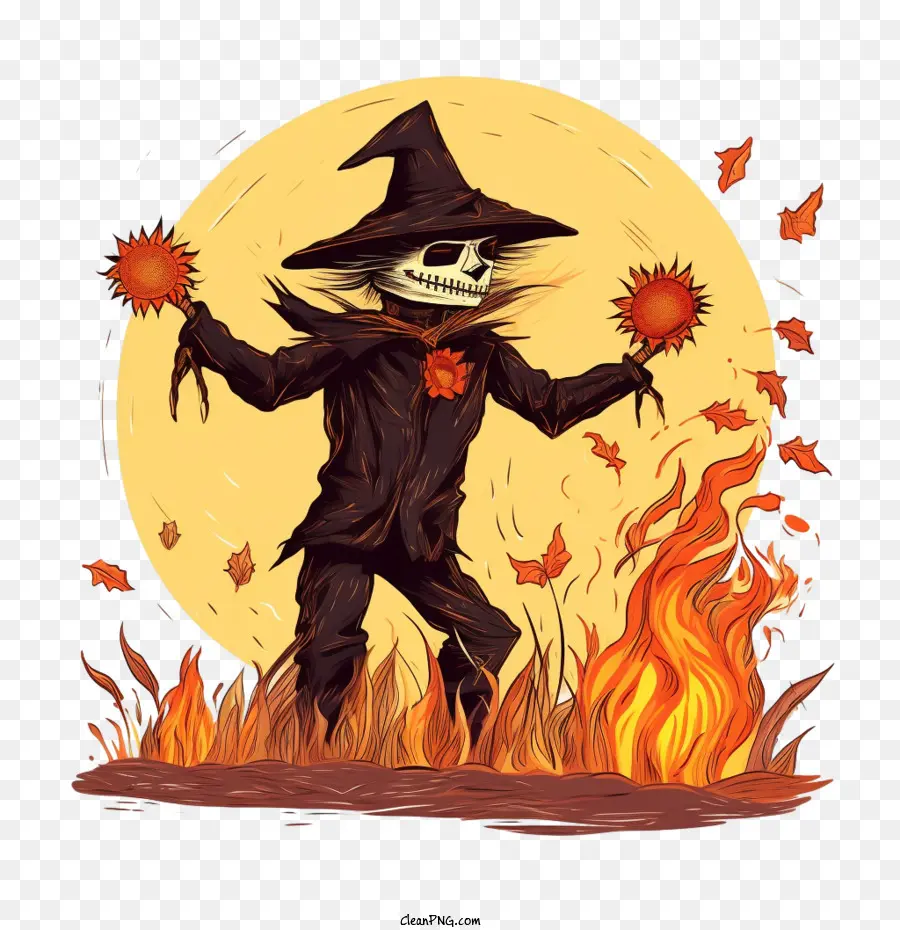 Épouvantail，Halloween PNG