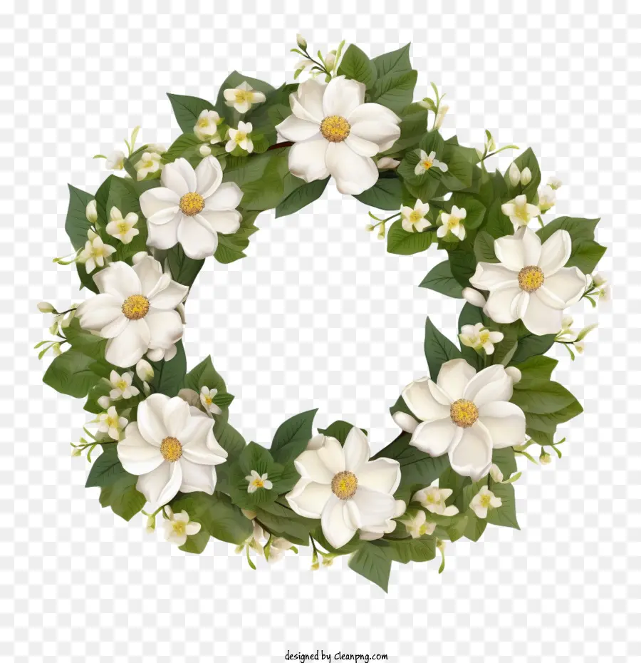 Couronne De Jasmin，Couronne Florale PNG