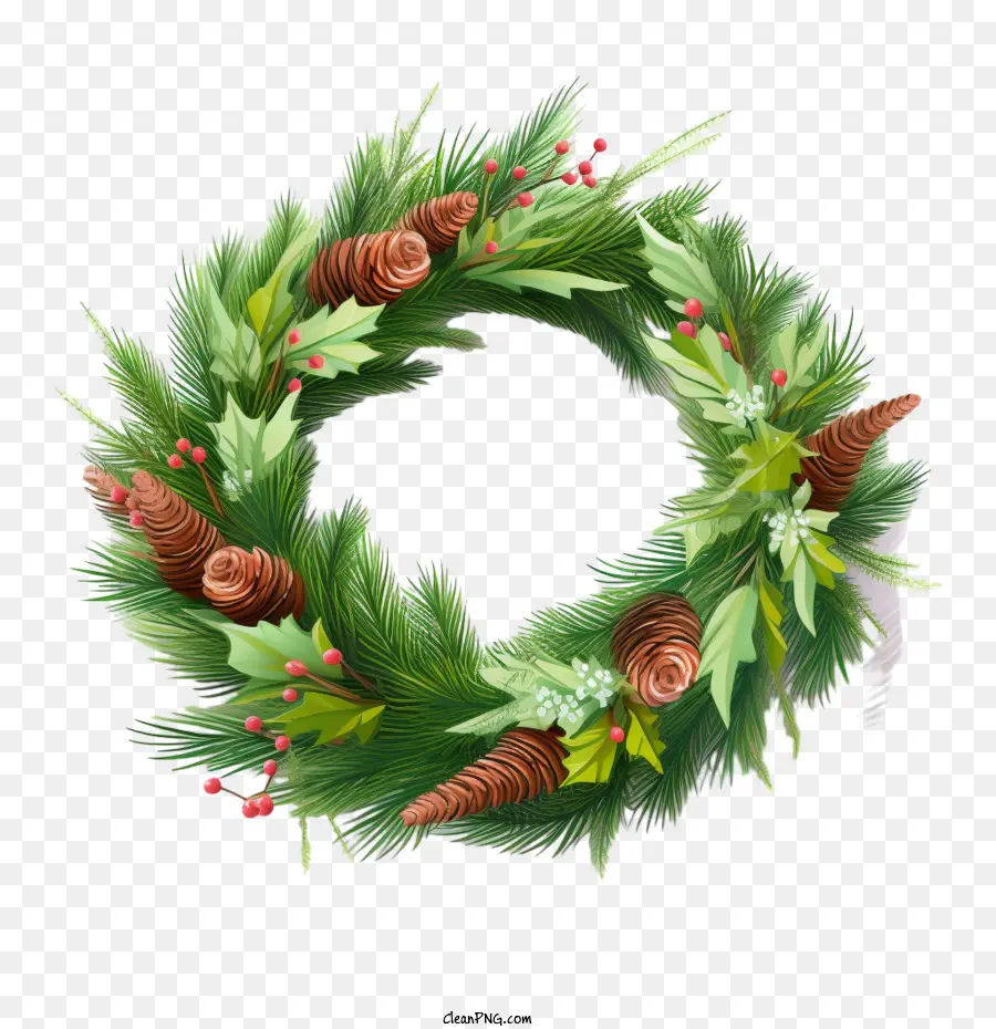 Couronne De Cèdre De Noël，Couronne De Noël PNG