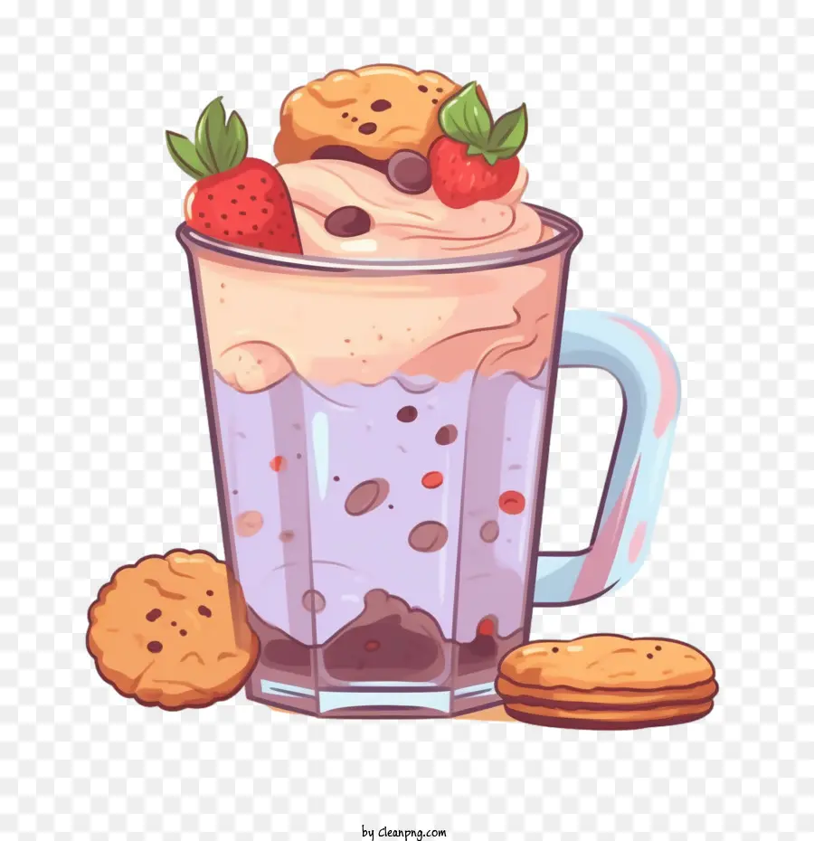 Milk Shake，Biscuits PNG