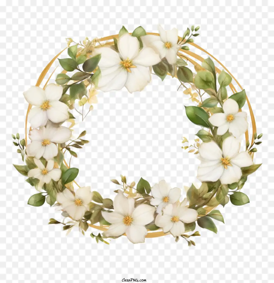 Couronne De Jasmin，Couronne Florale PNG