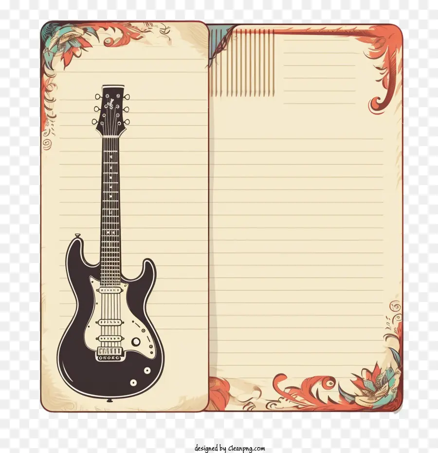 Modèle De Notes，Guitare PNG