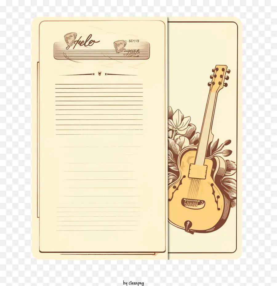 Modèle De Notes，Guitare PNG