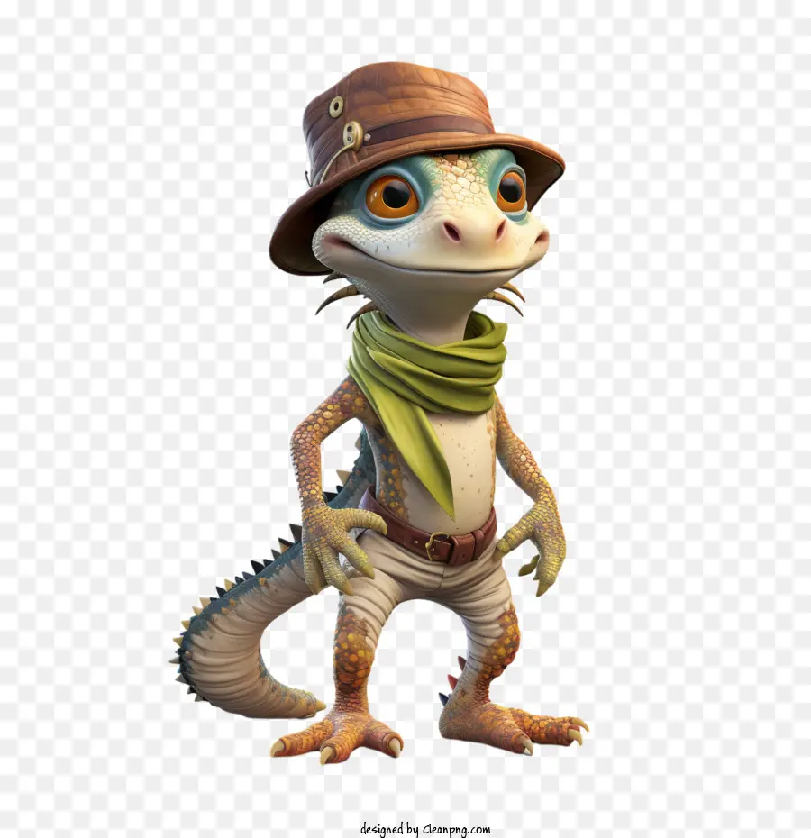 Lézard，Lézard Avec Chapeau PNG