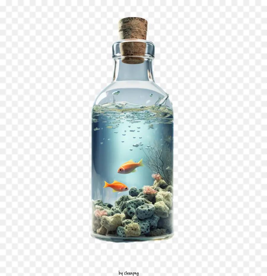 Bouteille De Vœux，Poisson En Bouteille PNG