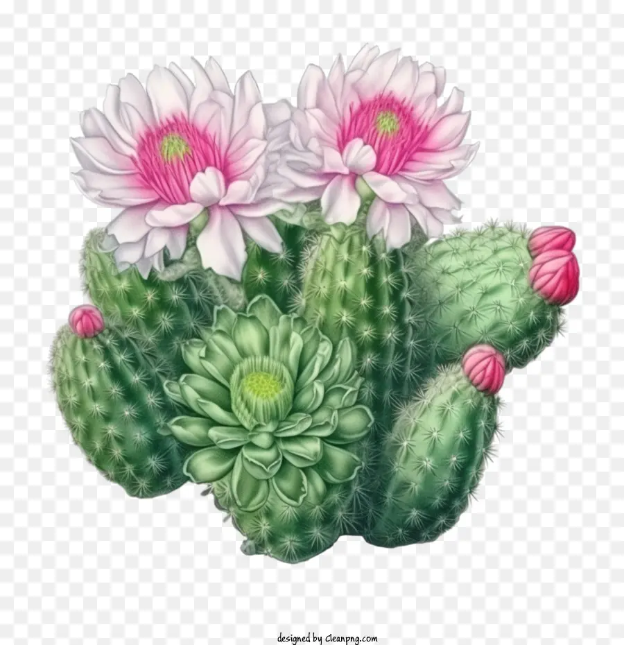 Cactus，Cactus En Fleurs PNG