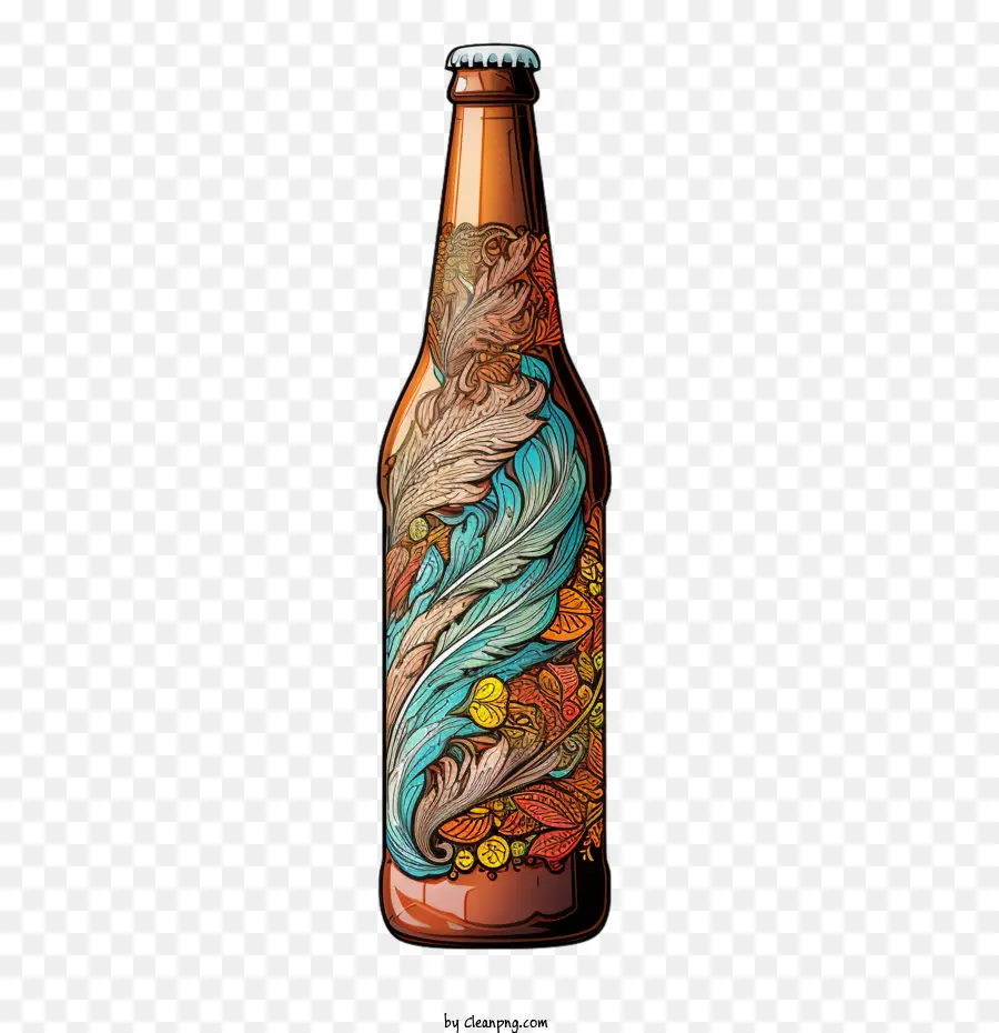 Bouteille De Bière，Bouteille Décorative PNG