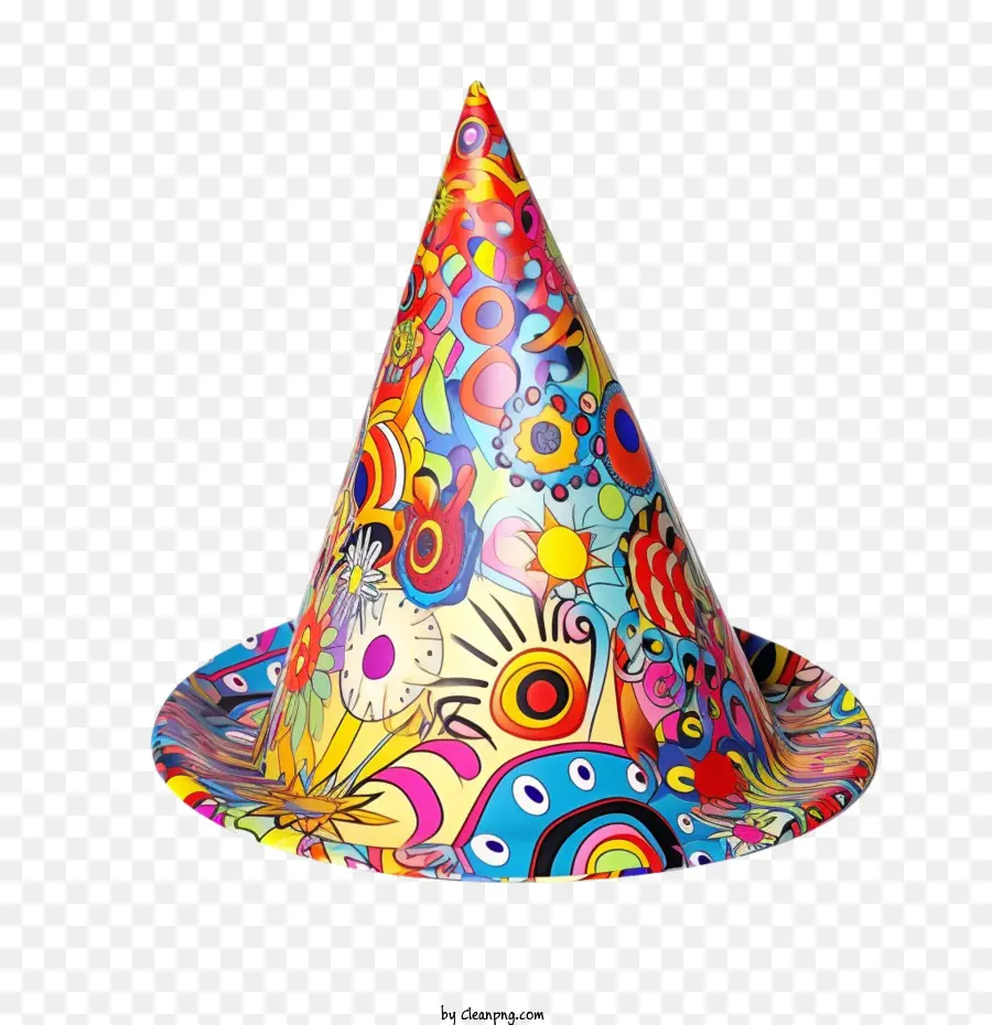 Chapeau D'anniversaire，Chapeau De Fête Coloré PNG