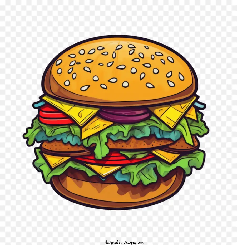 Hamburger Dessiné à La Main，Gribouillage Hamburger PNG