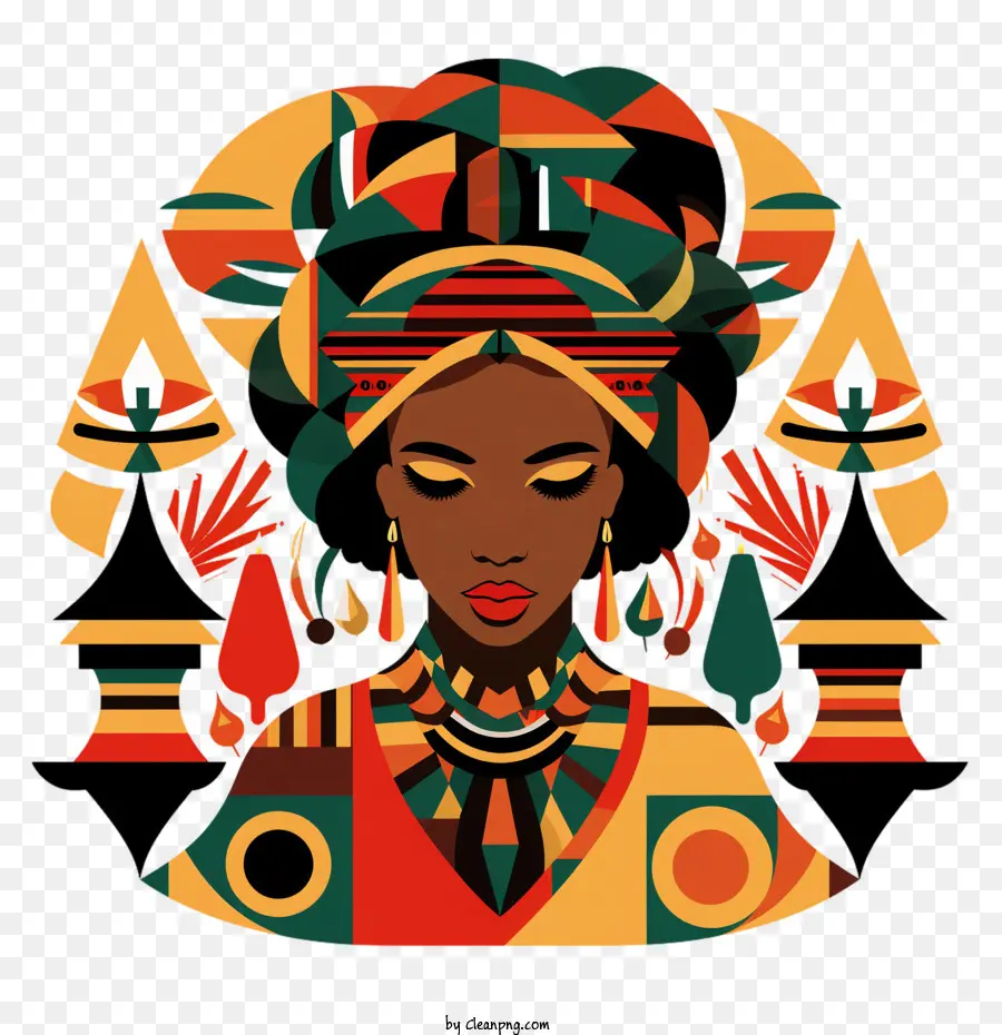 Kwanzaa，Portrait De Femme PNG