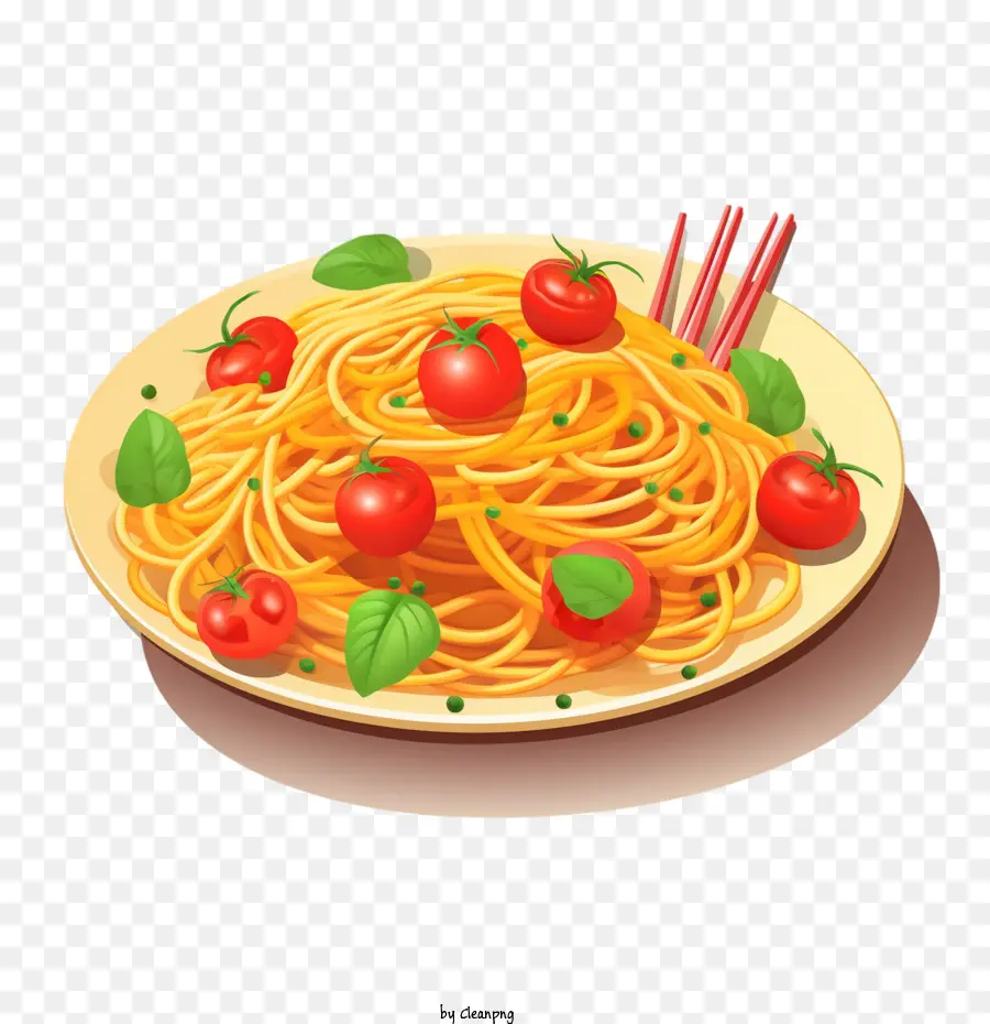 Spaghetti，Pâtes Aux Tomates PNG