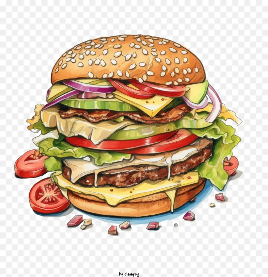 Hamburger，Cheeseburger PNG