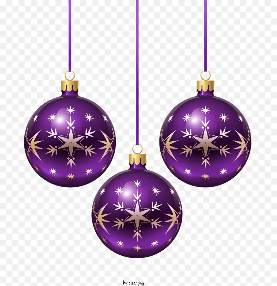 Boules De Noël，Violet PNG