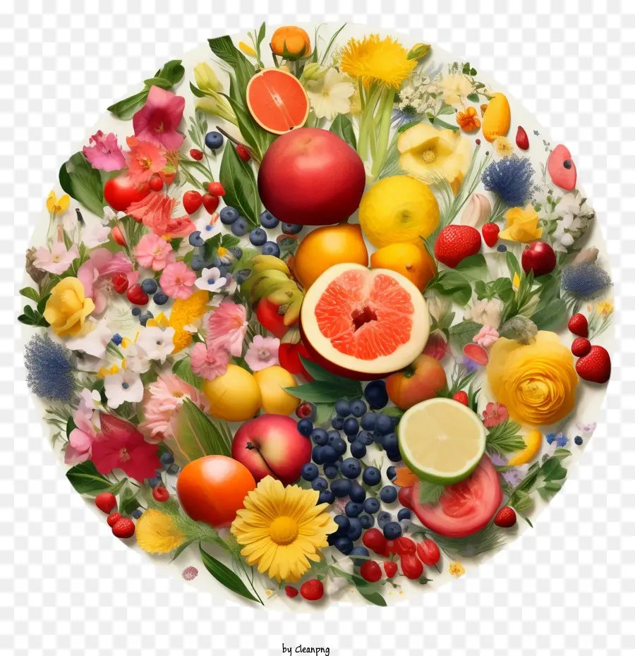 Journée Mondiale De L'alimentation，Fruits Et Fleurs PNG