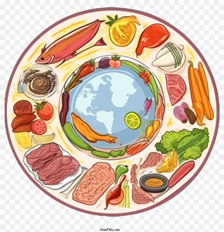 Journée Mondiale De L'alimentation，Y Compris La Viande PNG