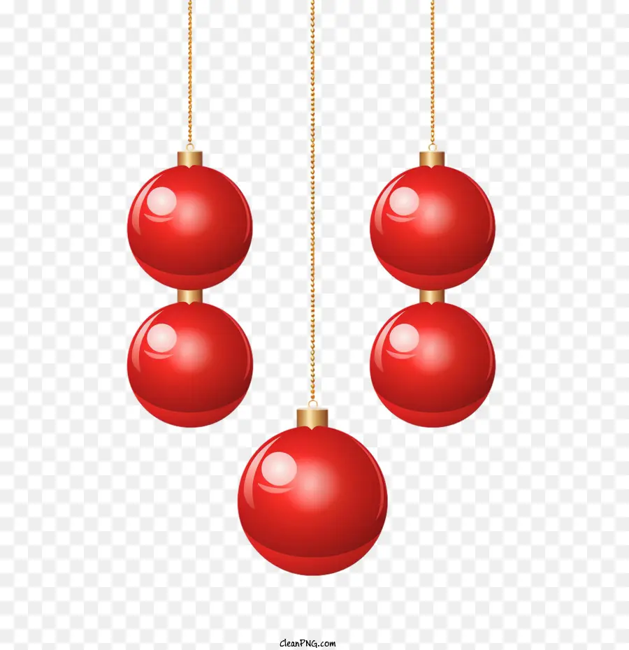 Boules De Noël，Rouge PNG