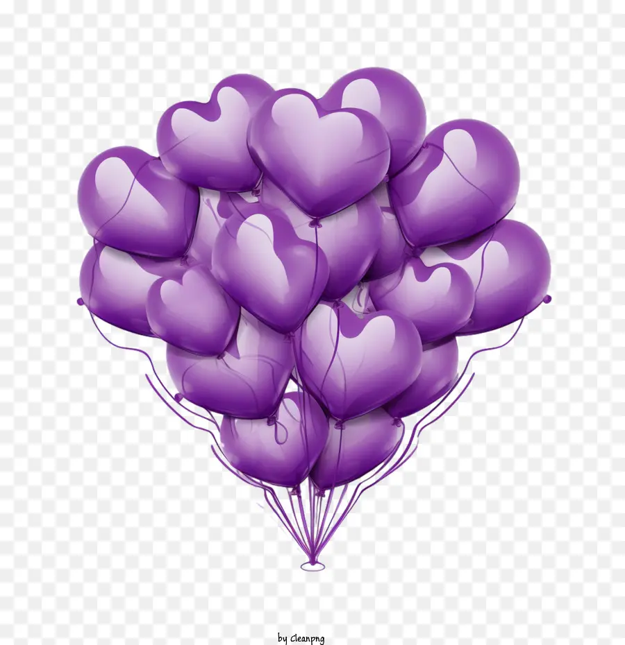 Purple Heart Journée，Ballons Violets PNG