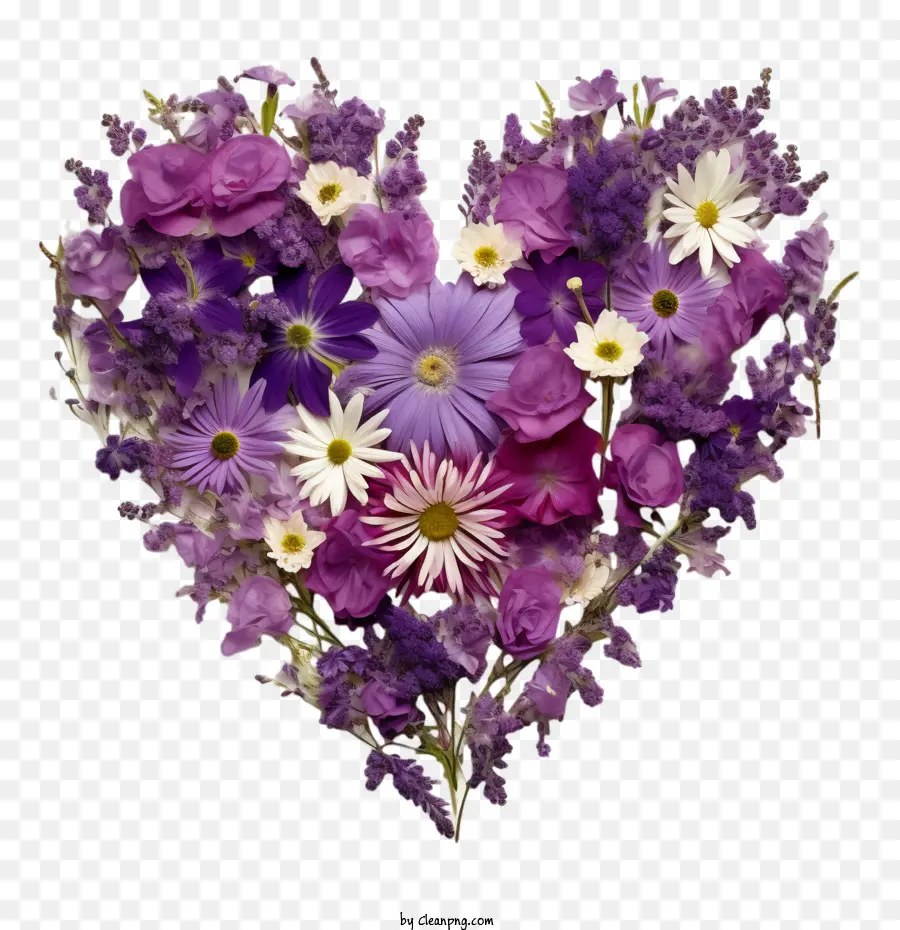 Journée Du Cœur Violet，Fleurs PNG