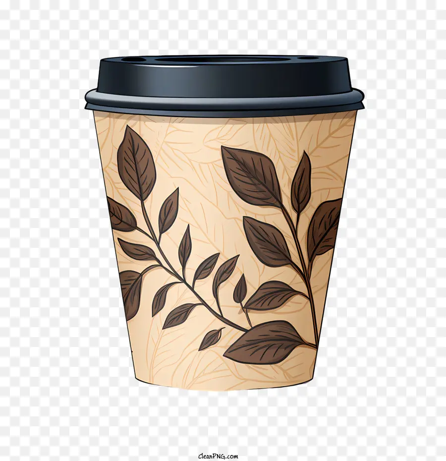 Tasse De Café En Papier Brun，Coupe PNG