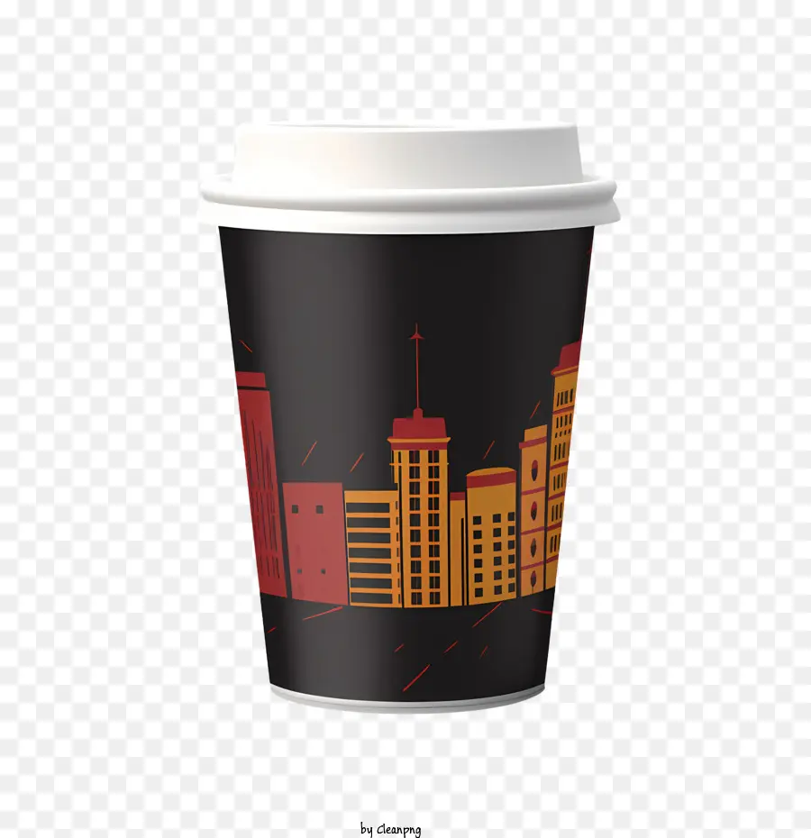 Tasse De Papier，Ligne D'horizon PNG