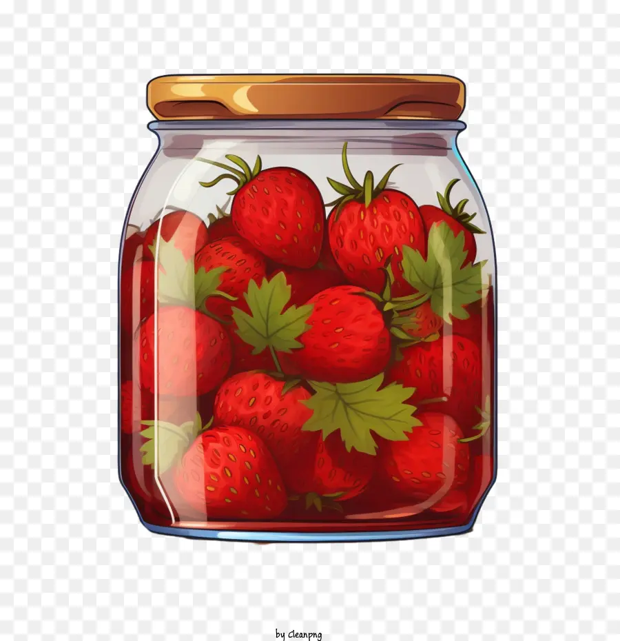 Confiture De Fraises，Bocal En Verre PNG