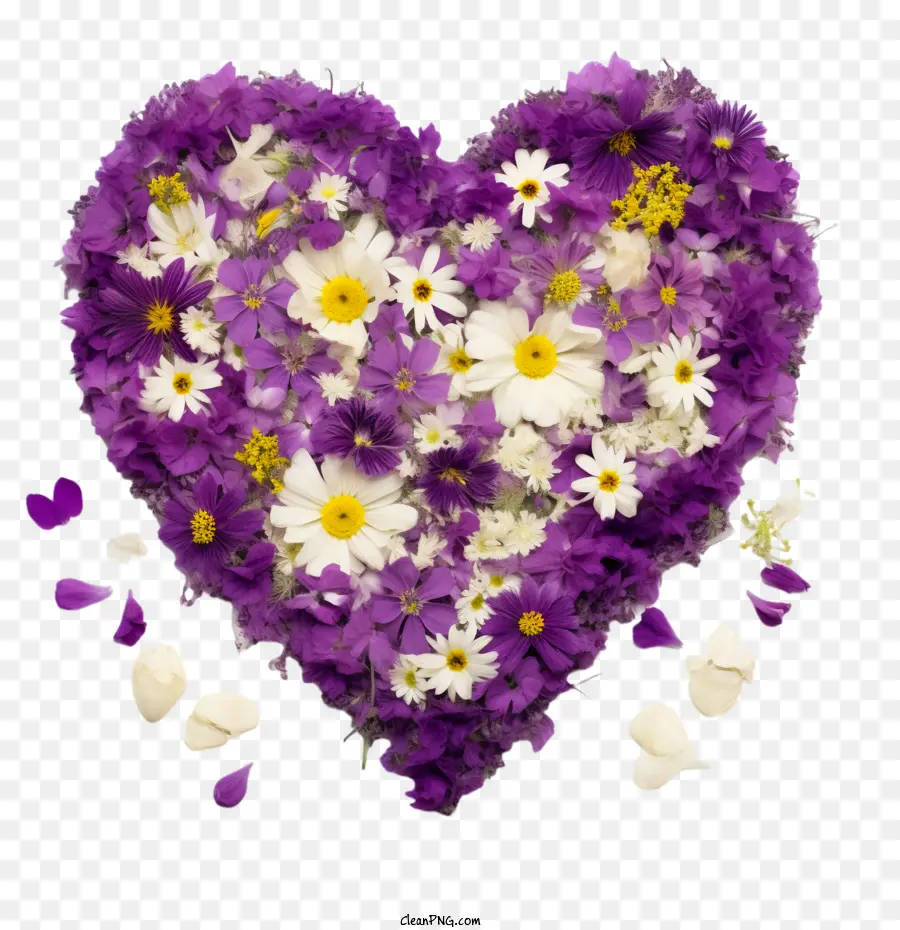 Journée Du Cœur Violet，Fleurs PNG