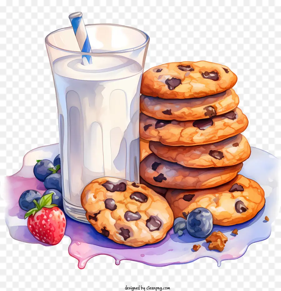 Biscuits Et Lait，Lait Et Biscuits PNG