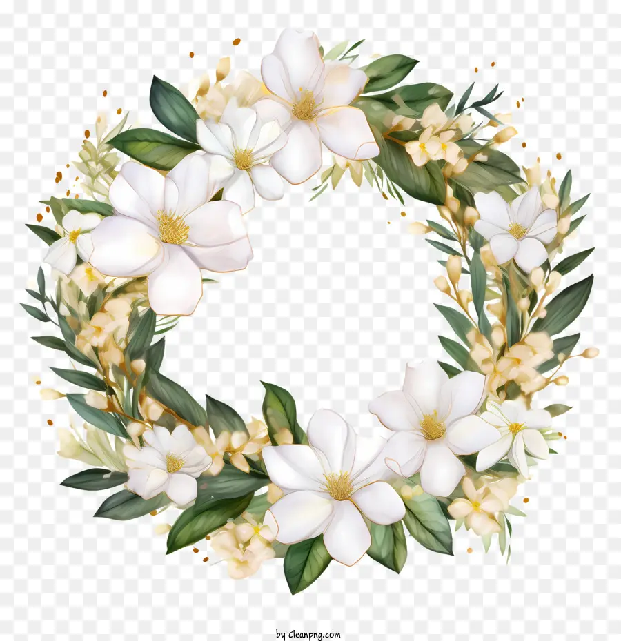 Couronne De Jasmin，Couronne Florale PNG