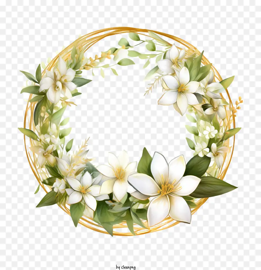 Couronne De Jasmin，Couronne De Fleurs PNG