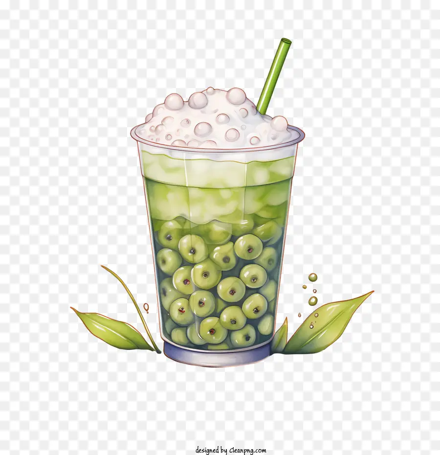 Thé Aux Perles Matcha，Thé Aux Bulles PNG