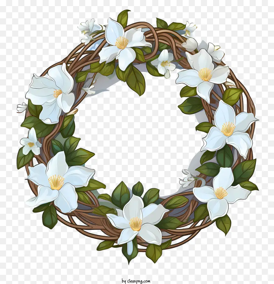 Couronne De Jasmin，Couronne Florale PNG