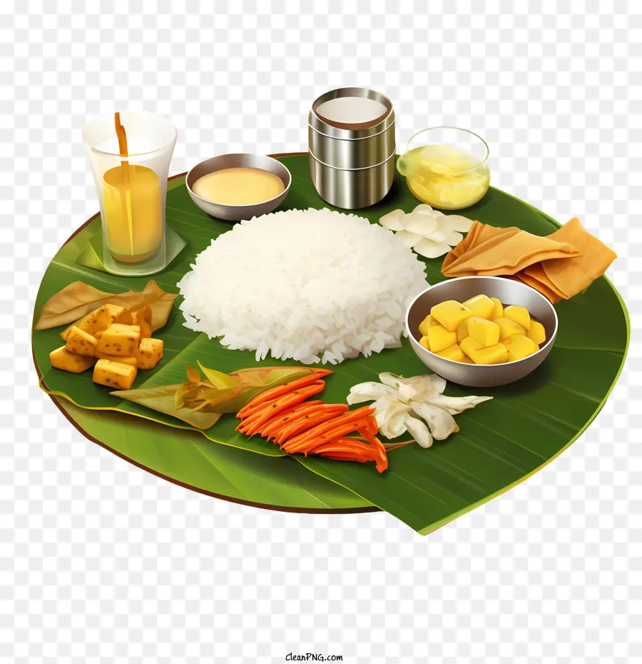 Nourriture Onam Sadya，Repas Traditionnel PNG