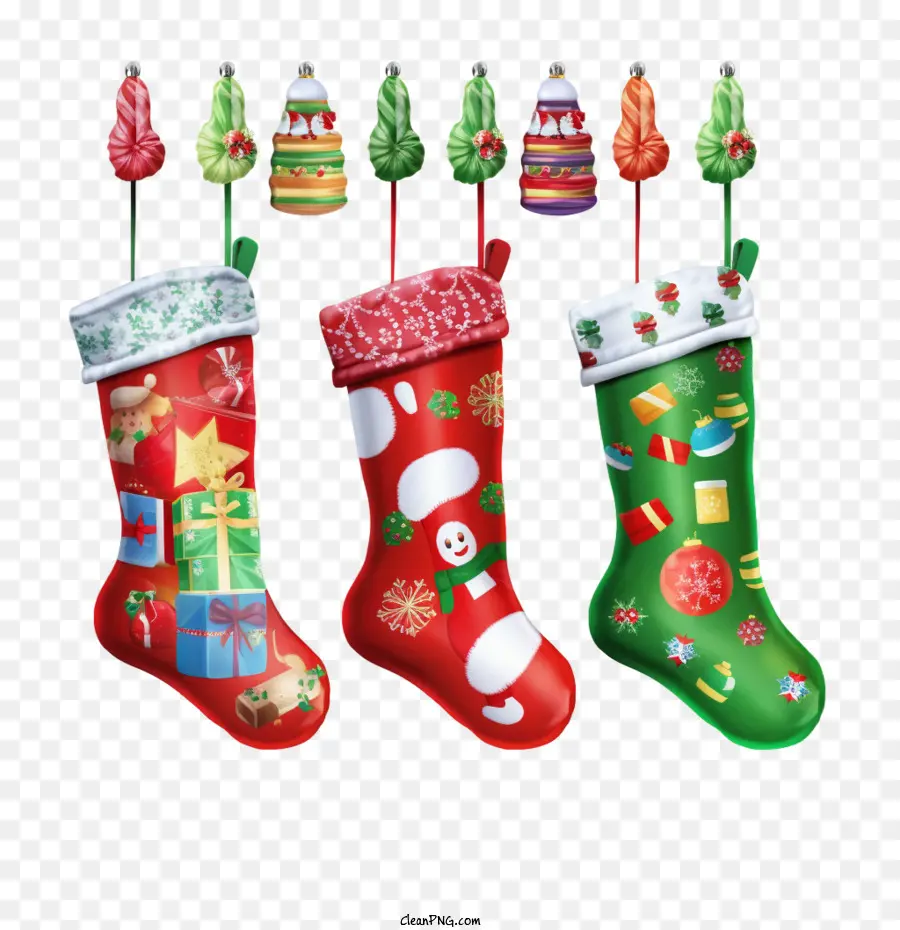 Bas De Noël，Chaussettes De Noël PNG