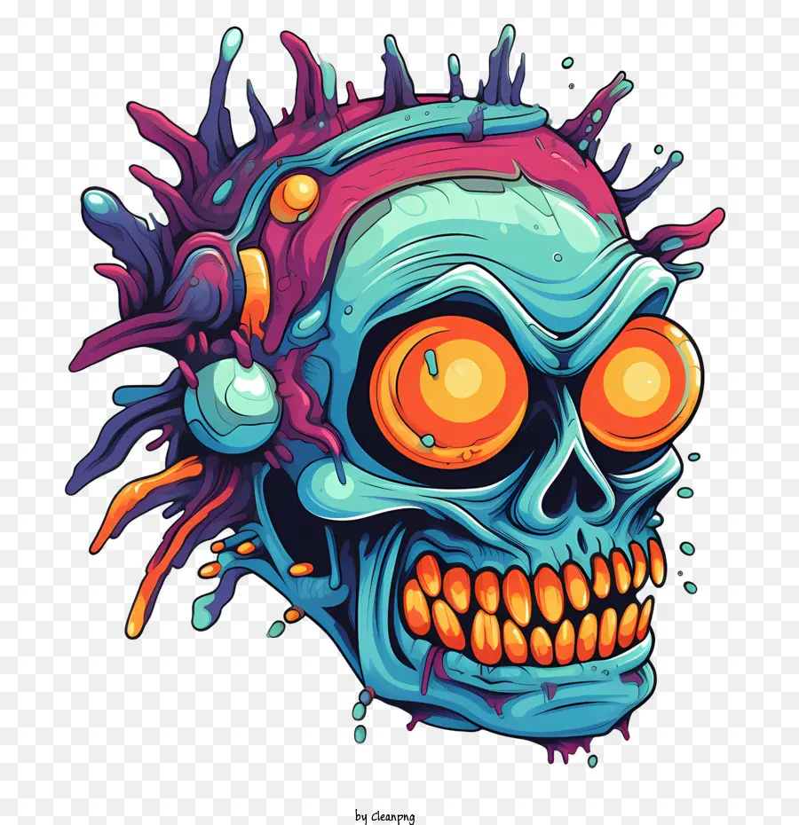 Zombie Crâne，Squelette PNG