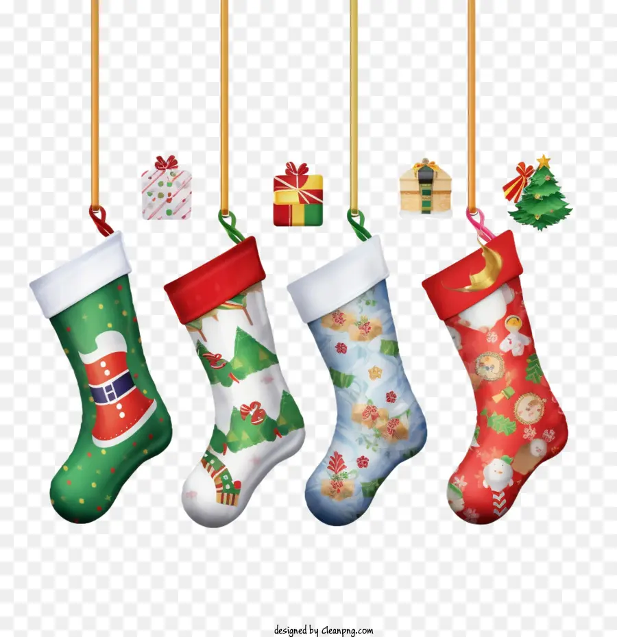 Bas De Noël，Chaussettes De Noël PNG