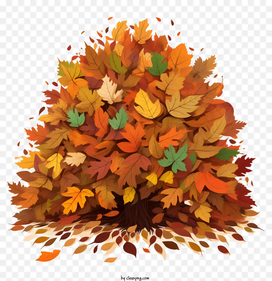 Tas De Feuilles，Les Feuilles De L'automne PNG