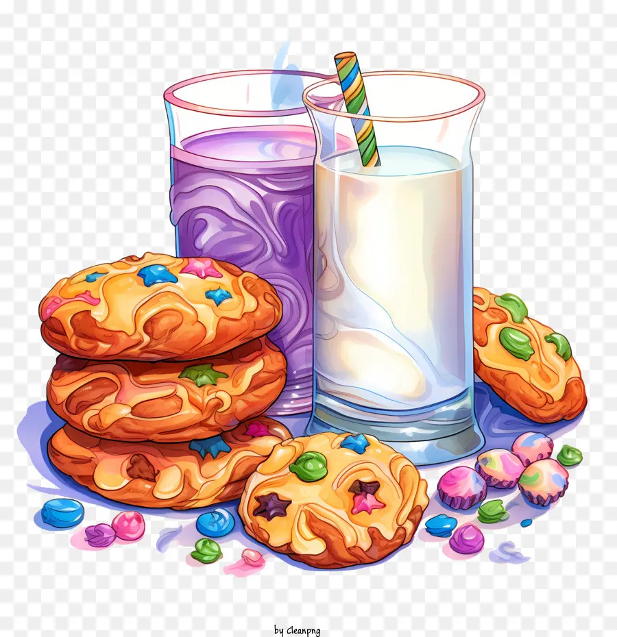 Biscuits Et Lait，Lait PNG