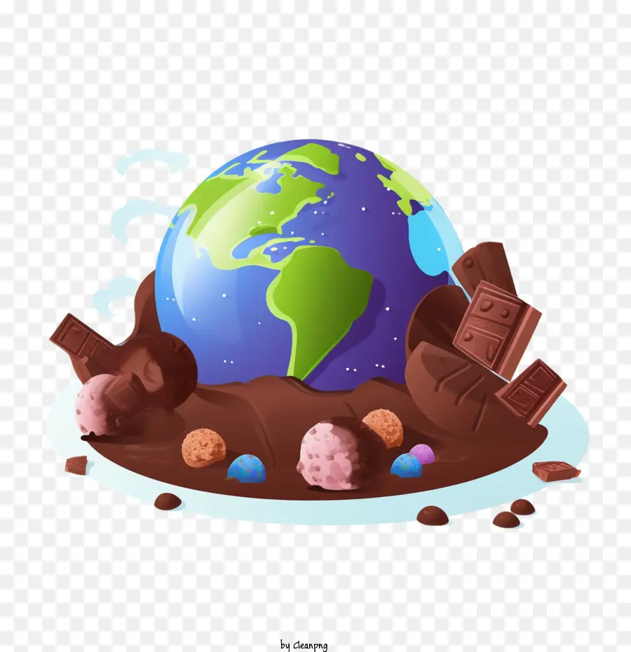 Journée Internationale Du Chocolat，Globe PNG