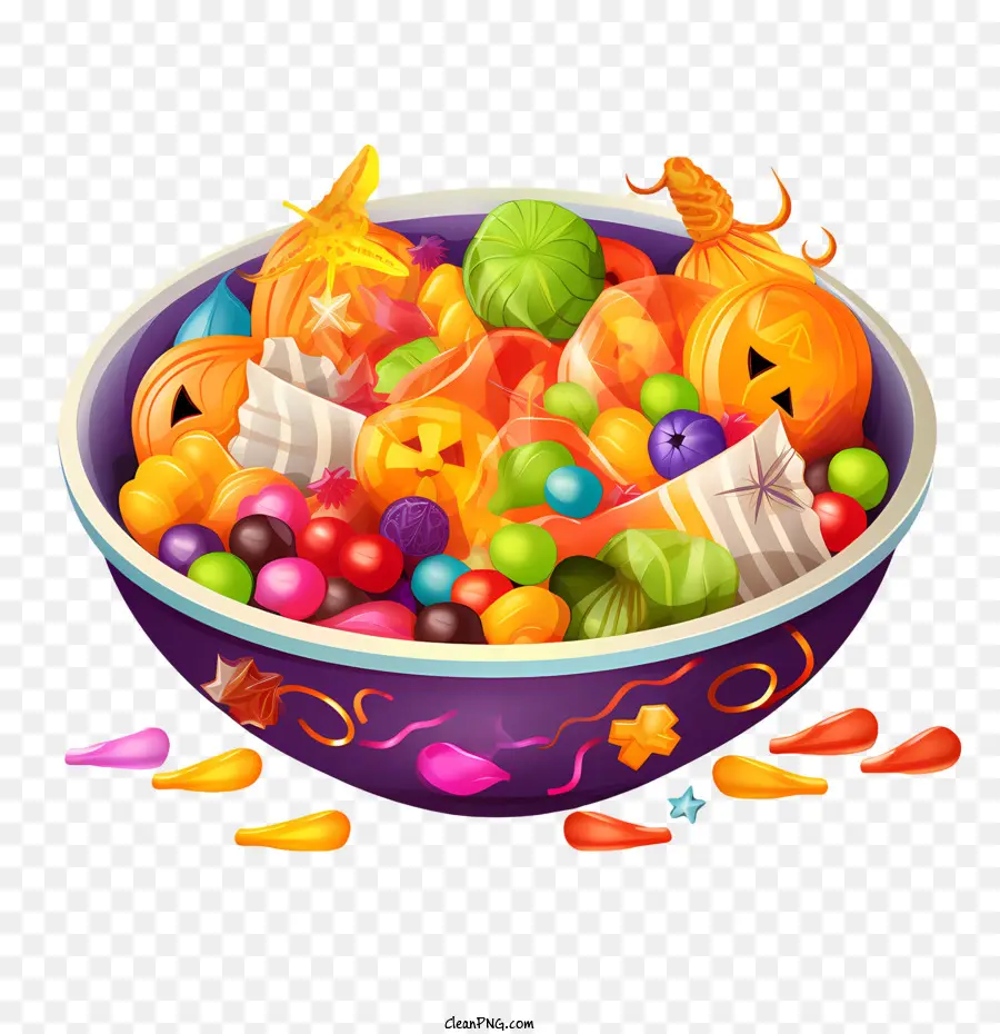 Bol De Bonbons D'halloween，Bonbons PNG