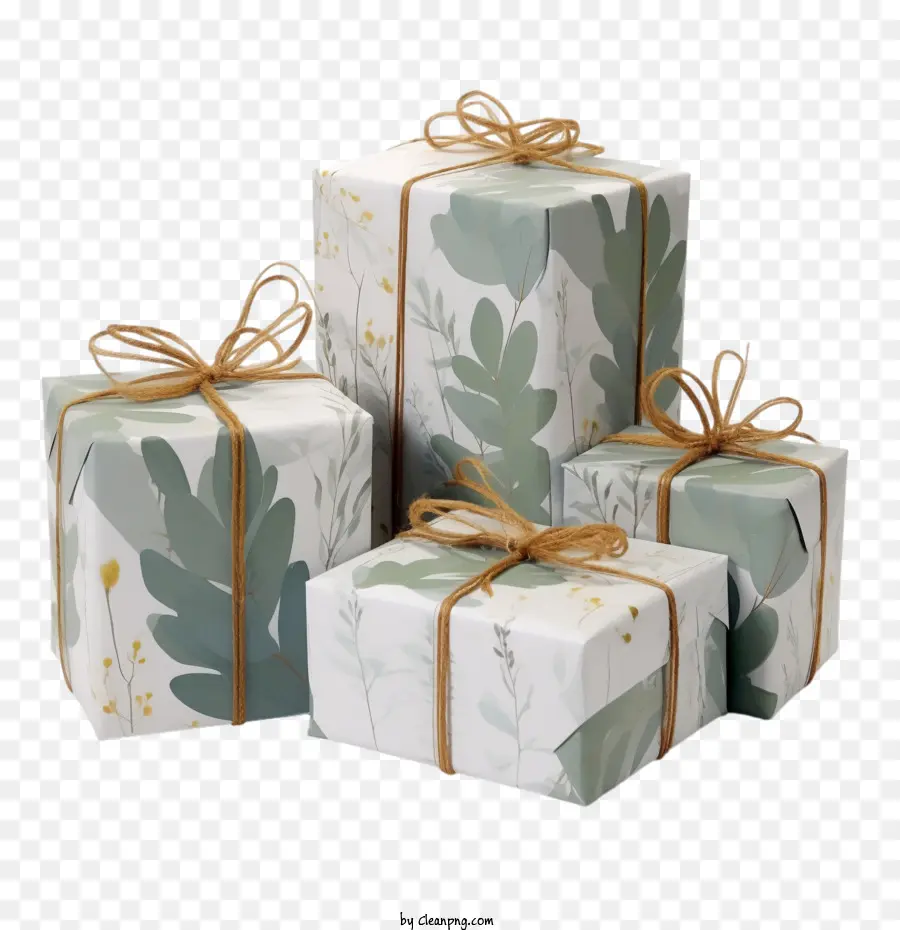 Boîtes Cadeau，Vert PNG