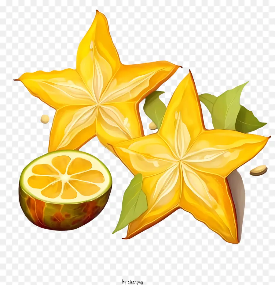 Carambole，Carambole Et Citron Vert PNG