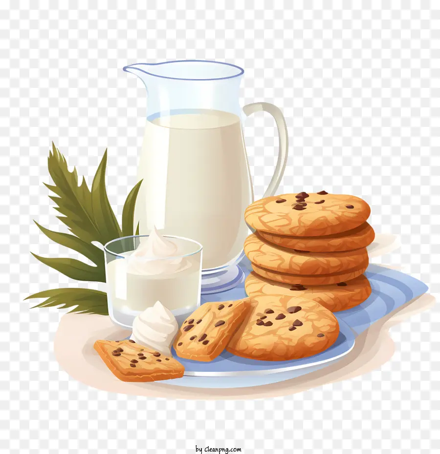 Biscuits Et Lait，Lait Et Biscuits PNG