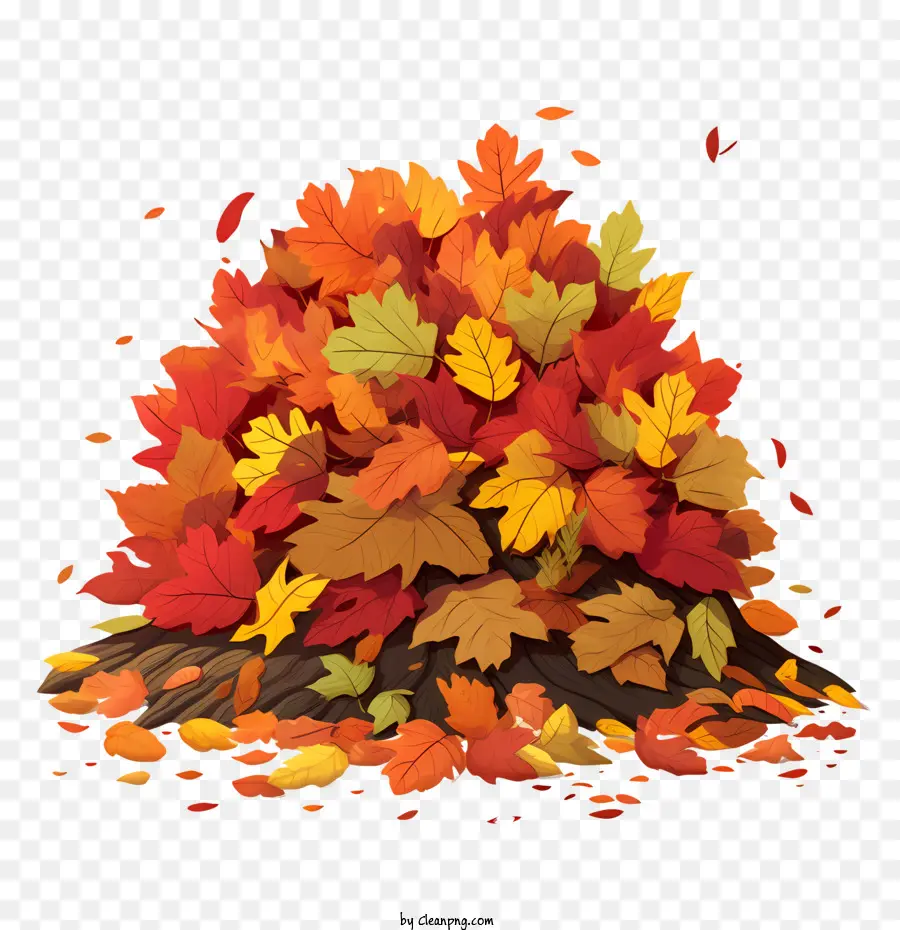 Tas De Feuilles，Feuilles D'automne PNG