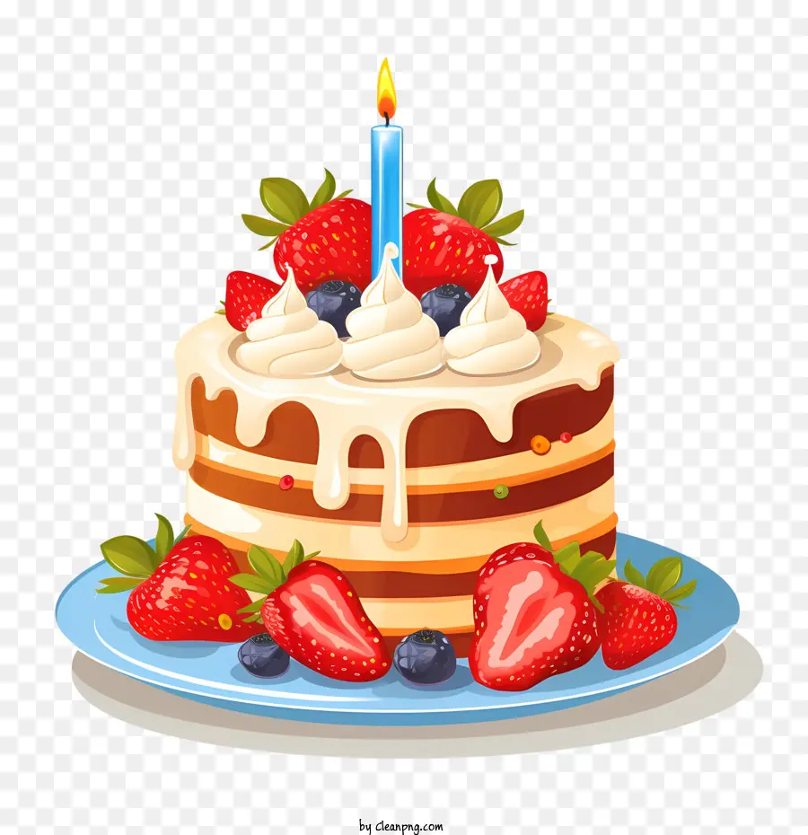 Gâteau D'anniversaire，Bougie PNG