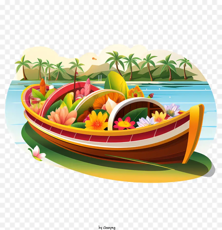 Bateau Onam，Bateau Décoré PNG