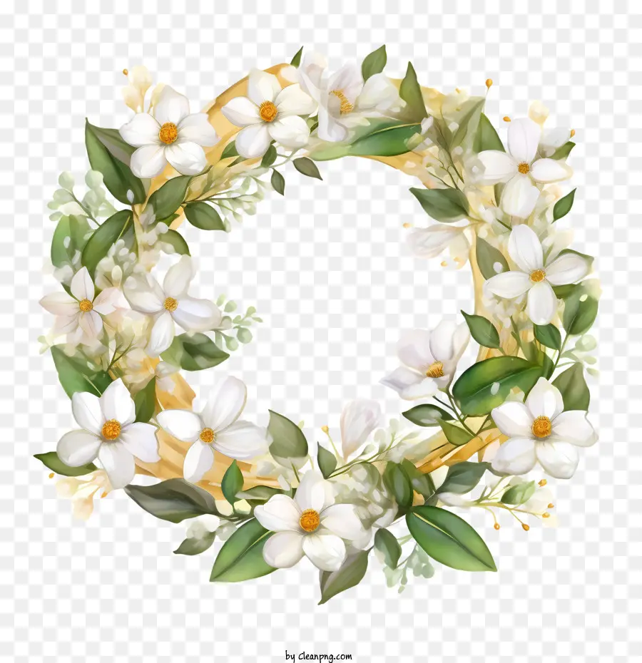 Couronne De Jasmin，Couronne Florale PNG