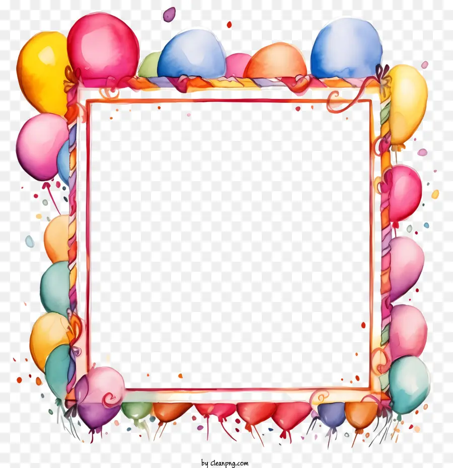 Anniversaire Cadre，Ballons PNG